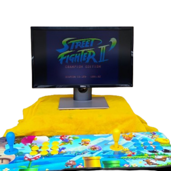 Fliperama com jogos como Sonic, Mario, Street Fighter e mais!